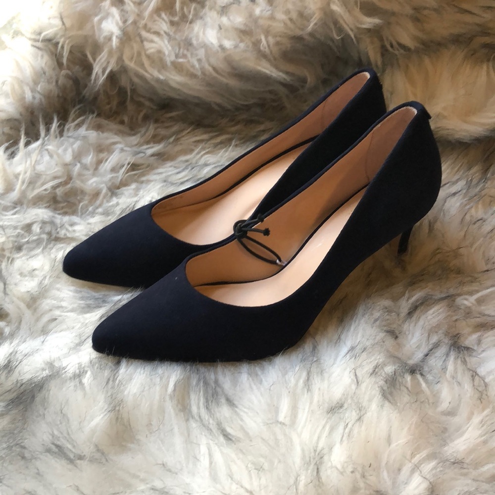 Kate Spade Vivian navy suede pump
